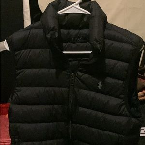 Polo Ralph Lauren Black Puffer Vest Size Small